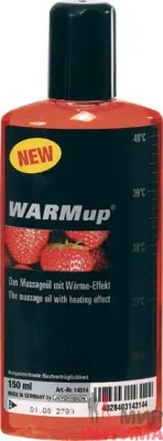 Согревающее массажное масло "WARMup", клубника, 150 мл