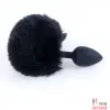 Силиконовая анальная пробка Bunny Tail, 6,5х2,7 см - 3 Силиконовая анальная пробка Bunny Tail, 6,5х2,7 см - 3