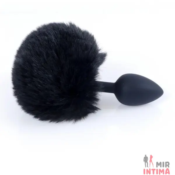 Силиконовая анальная пробка Bunny Tail, 6,5х2,7 см - 3 Силиконовая анальная пробка Bunny Tail, 6,5х2,7 см - 3
