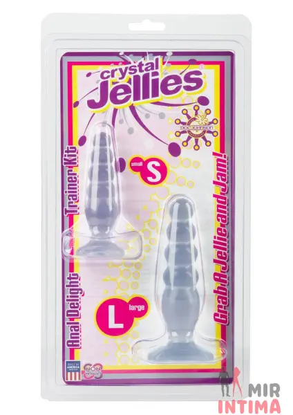 Набор анальных пробок Crystal Jellies, гелевый - 3 Набор анальных пробок Crystal Jellies, гелевый - 3