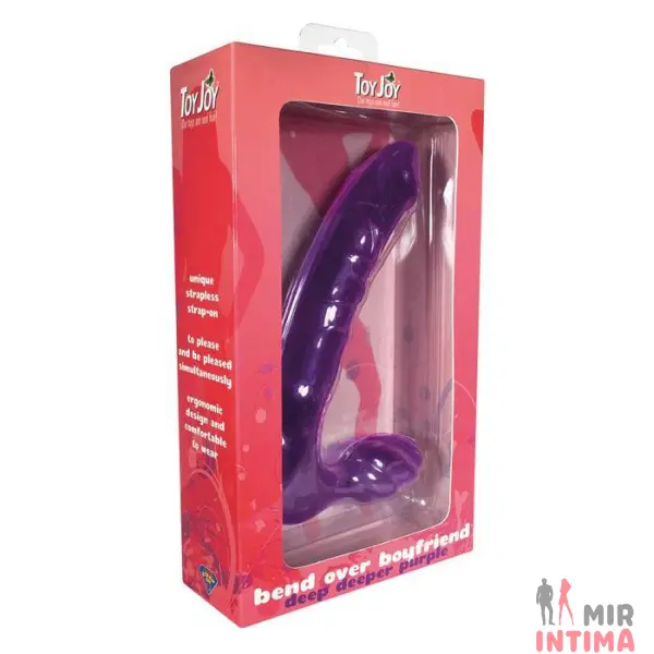 Двойной страпон Bend Over Boyfriend, гелевый, 16x4 см - 1 Двойной страпон Bend Over Boyfriend, гелевый, 16x4 см - 1