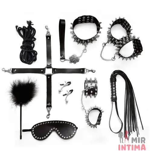 Набор для БДСМ Art of Sex – Spikes BDSM Set Leather