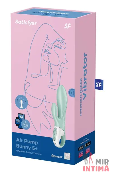 Смарт вибратор-кролик надувной Satisfyer Air Pump Bunny 5+ - 3 Смарт вибратор-кролик надувной Satisfyer Air Pump Bunny 5+ - 3