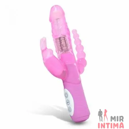 Компьютерный-(Rabbit)-женский-вибратор-Вибратор Dual Pleasure "Slimline Rabbit"