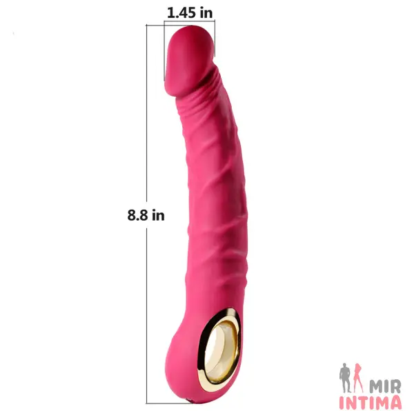 Реалистичный-женский-вибратор-Реалистичный силиконовый массажер Vibrator PINK, водонепроницаемый. - 7