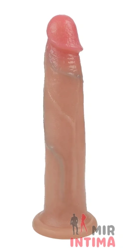 Фаллоимитатор на присоске, из мягкого двухслойного силикона OYO Dildo Double Layer Silicone, 19.5x4см
