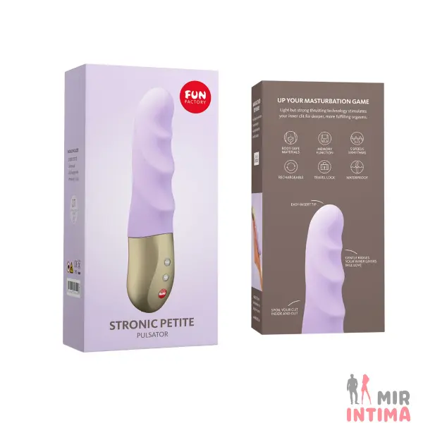 Гелевый-и-силиконовый-женский-вибратор-Мини-пульсатор Fun Factory STRONIC PETITE, силикон, 17 см - 14