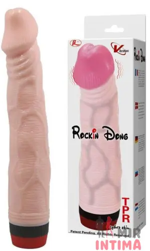 Реалистичный-женский-вибратор-Реалистичный вибратор "Rockin dong", 21,5х3,8 см
