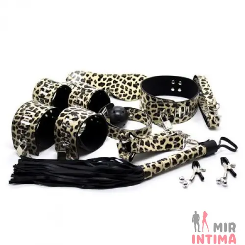 Стильный набор базовой БДСМ-атрибутики LEOPARD