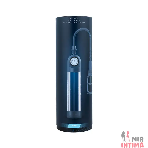 Вакуумная помпа для пениса Boners Penispump With Pressure Gauge - 8