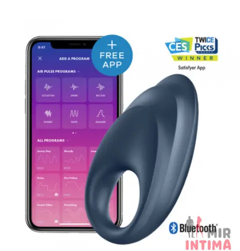Эрекционное виброкольцо с умным управлением Satisfyer Powerful One, 9х4.5 см Эрекционное виброкольцо с умным управлением Satisfyer Powerful One, 9х4.5 см