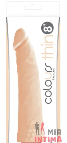 Фаллоимитатор из силикона Colours Pleasures Thin, 20х4,5 см - 1 Фаллоимитатор из силикона Colours Pleasures Thin, 20х4,5 см - 1