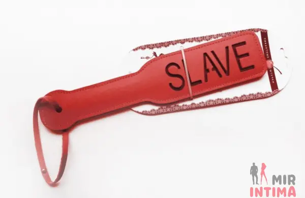 Шлепалка с рельефной надписью SLAVE. Пикантные Штучки - 1 Шлепалка с рельефной надписью SLAVE. Пикантные Штучки - 1