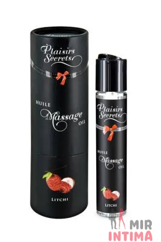 Массажное масло Plaisirs Secrets Litchi с афродизиаками, съедобное, подарочная упаковка, 59 мл Массажное масло Plaisirs Secrets Litchi с афродизиаками, съедобное, подарочная упаковка, 59 мл