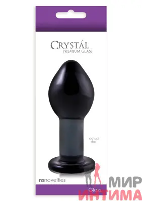 Анальная пробка Crystal Premium, стеклянная, 10X4 см