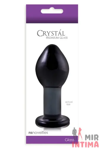 Анальная пробка Crystal Premium, стеклянная, 10X4 см