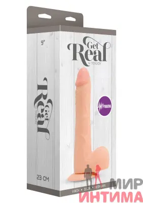 Реалистичный-женский-вибратор-Вибратор телесный Get Real 9 Inch Vibrating Flesh, 23х5 см - 3