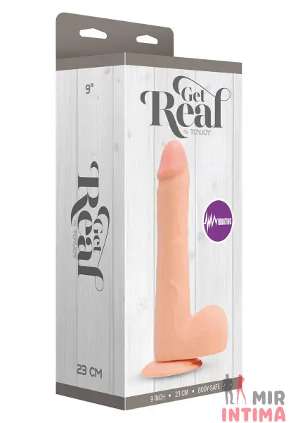 Реалистичный-женский-вибратор-Вибратор телесный Get Real 9 Inch Vibrating Flesh, 23х5 см - 3