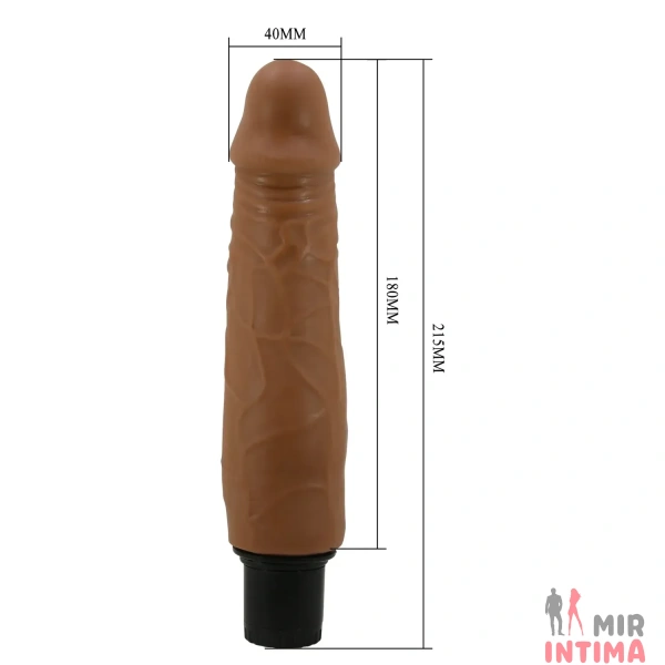 Реалистичный-женский-вибратор-Вибратор Baile - Waldofr Sliding Skin 8.5", 21,5Х4 см - 5