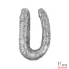 Двойной фаллос Dixie Normous Silver, 17х3см - 2