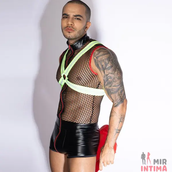 Мужской эротический костюм пожарного JSY One Size - 1