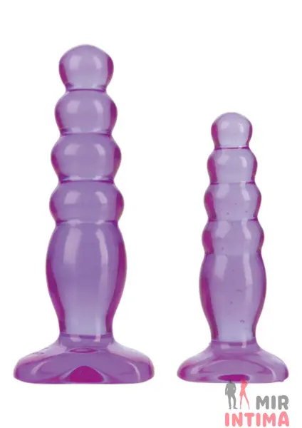 Набор анальных пробок Crystal Jellies, гелевый - 4 Набор анальных пробок Crystal Jellies, гелевый - 4