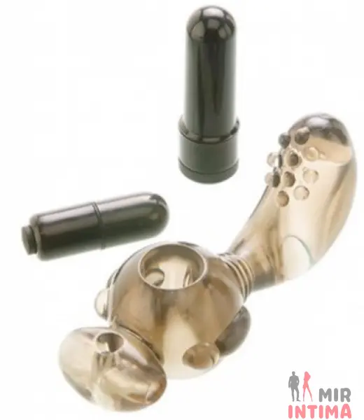 Эрекционное кольцо с вибропулями Ball Buzzer Cock Ring Smoke - 2