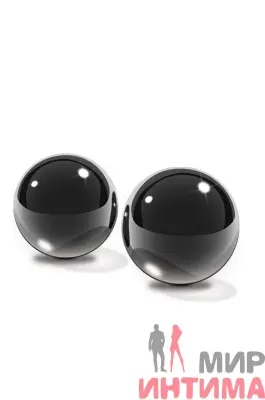 Вагинальные шарики Ben Wa 3,0 см, черное стекло - 1