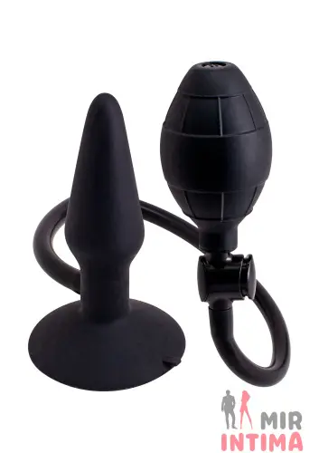Надувная анальная пробка Inflatable Butt Plug размер S, 12,5х7 см