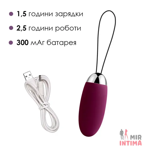 Виброяйцо с пультом управления Svakom Elva Plum, 5 режимов - 12
