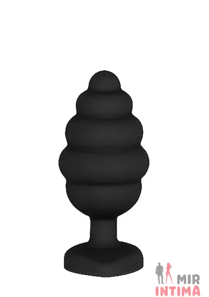 Рифленая пробка с кристаллом Ribbed Diamond Heart - 5