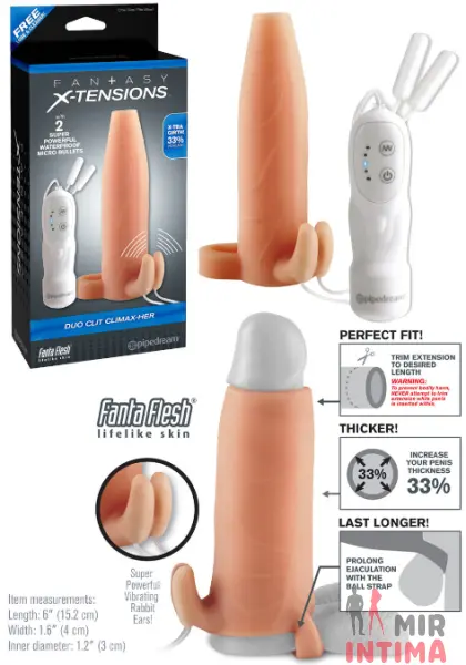 Вибронасадка на пенис Fx Duo Clit Climax Her Вибронасадка на пенис Fx Duo Clit Climax Her