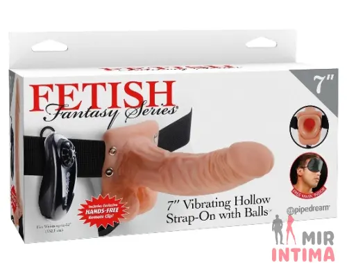 Полый страпон Hollow Fetish Fantasy Series 7 с вибрацией , 180 х 43 mm Полый страпон Hollow Fetish Fantasy Series 7 с вибрацией , 180 х 43 mm