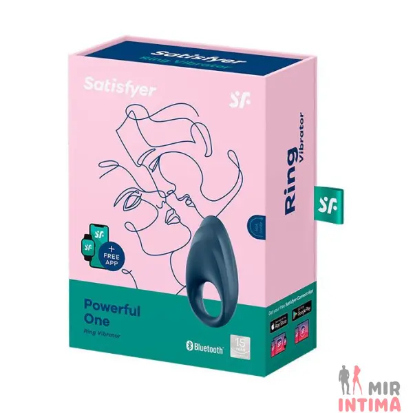 Эрекционное виброкольцо с умным управлением Satisfyer Powerful One, 9х4.5 см - 3