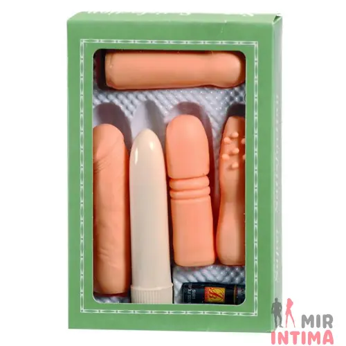 Вибратор с насадками Vibration Kit, 10X2,5 см