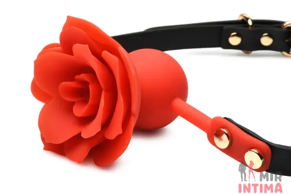Силиконовый кляп с розой Master Series: Blossom Silicone Rose Gag - 1 Силиконовый кляп с розой Master Series: Blossom Silicone Rose Gag - 1