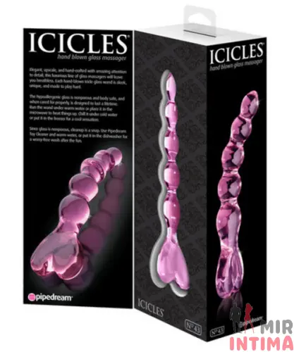 Женский-вибратор-точки-G-Стимулятор Icicles No 43, 15х3,5 см
