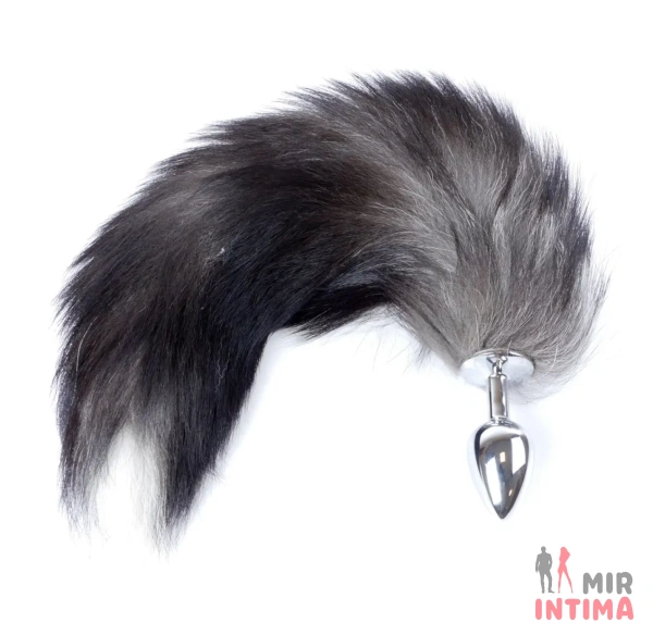 Анальная пробка с хвостом Fox TAIL Black, S - 3 Анальная пробка с хвостом Fox TAIL Black, S - 3