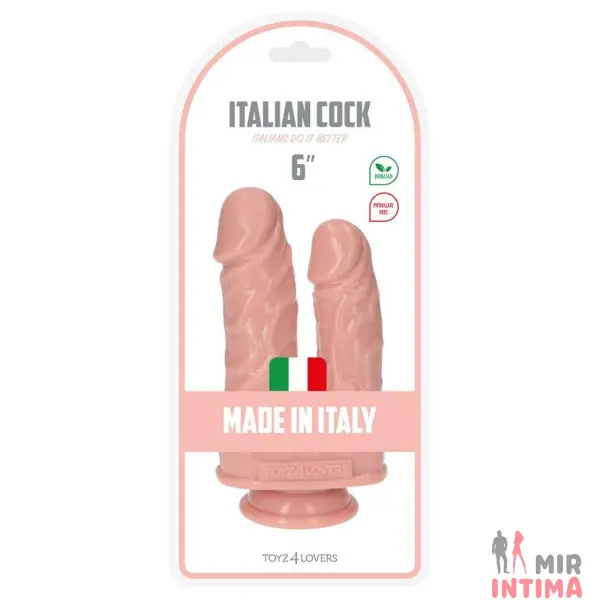 Двойной фаллоимитатор ITALIAN COCK 6’’ 13.5х3.5 - 1