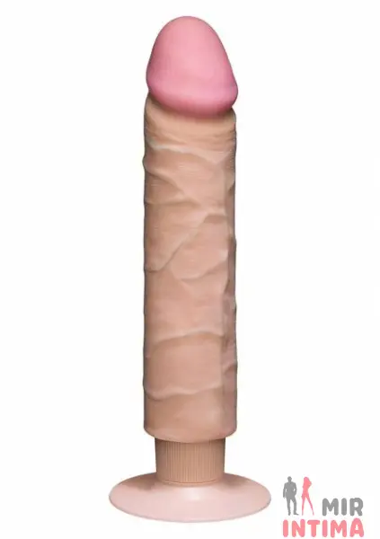 Реалистичный-женский-вибратор-Реалистичный вибратор с присоской Realistic Cock ULTRASKYN 8”' No Balls, 20х4 см - 2
