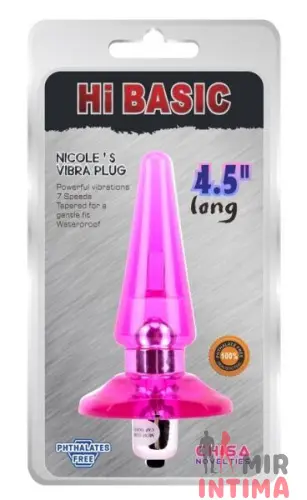 Анальный плаг с вибрацией NICOLE'S, 12,5x3,2 см Анальный плаг с вибрацией NICOLE'S, 12,5x3,2 см