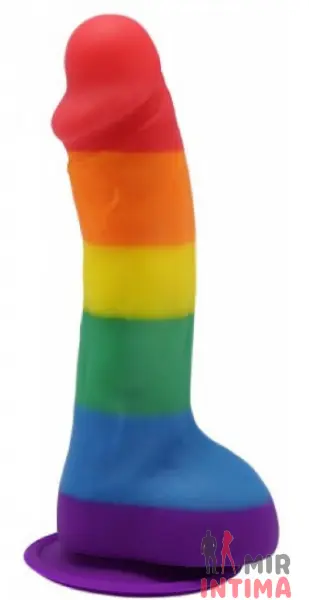 Фаллоимитатор Pride Dildo Silicone Rainbow, 14,5х4 см - 4 Фаллоимитатор Pride Dildo Silicone Rainbow, 14,5х4 см - 4