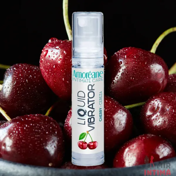 Жидкий вибратор Amoreane Liquid Vibrator, вишня 10 мл - 3 Жидкий вибратор Amoreane Liquid Vibrator, вишня 10 мл - 3