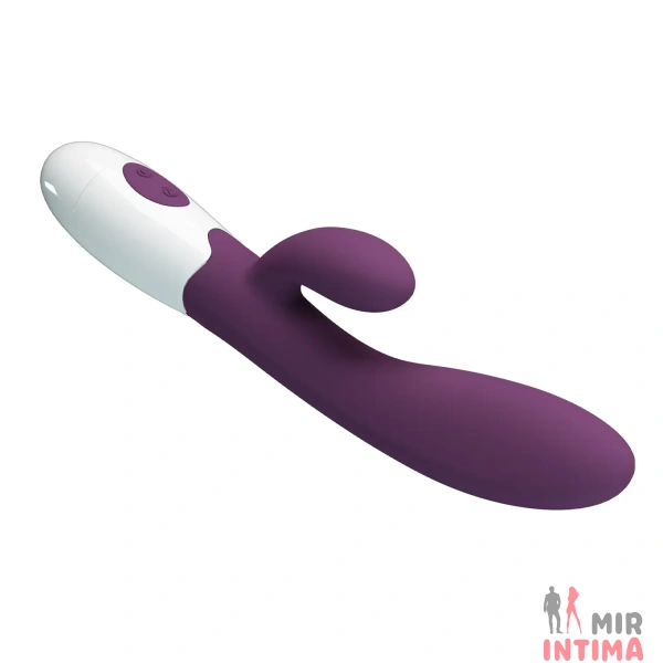 MIBI-014263-A2-Гелевый-и-силиконовый-женский-вибратор - 2 Гелевый-и-силиконовый-женский-вибратор-Вибромассажер Pretty Love ALVIS, силикон, 30 режимов, фиолетовый - 2