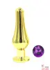 Золотой анальный плаг с кристаллом, 9,5х3,2 см - 9