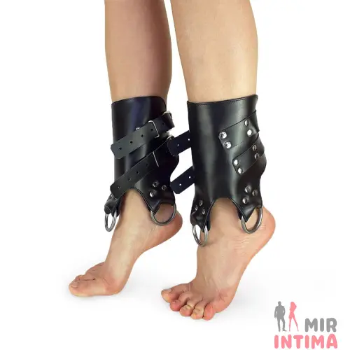 Поножи-манжеты для подвеса за ноги Art of Sex Leg Cuffs For Suspension,натуральная кожа