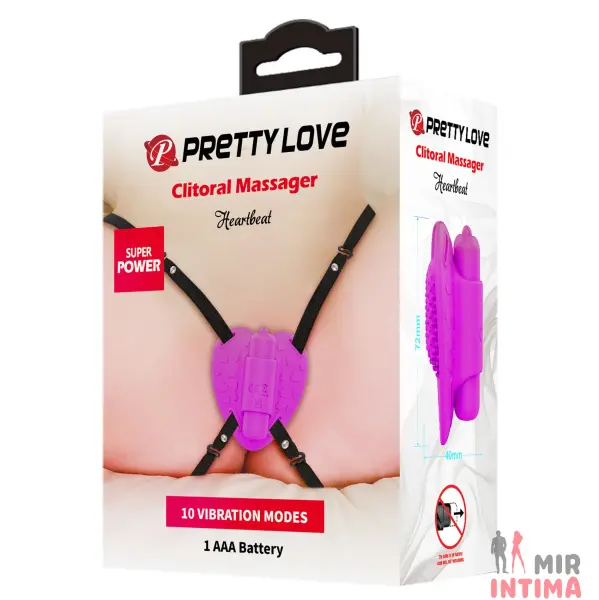 Женский-вибратор-Бабочка-Массажер для клитора Pretty Love Heartbeat, 10 функций вибрации - 8