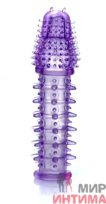 Рельефная насадка-презерватив с шипами Boss Series «Penis Sleeve»