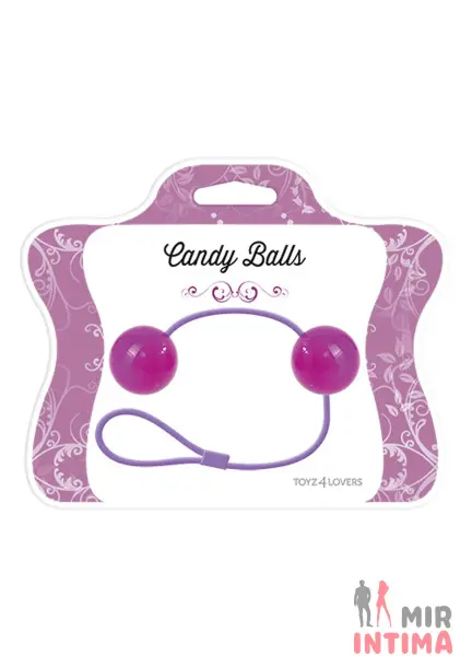 Вагинальные шарики Candy Balls Lux, пурпурные - 1