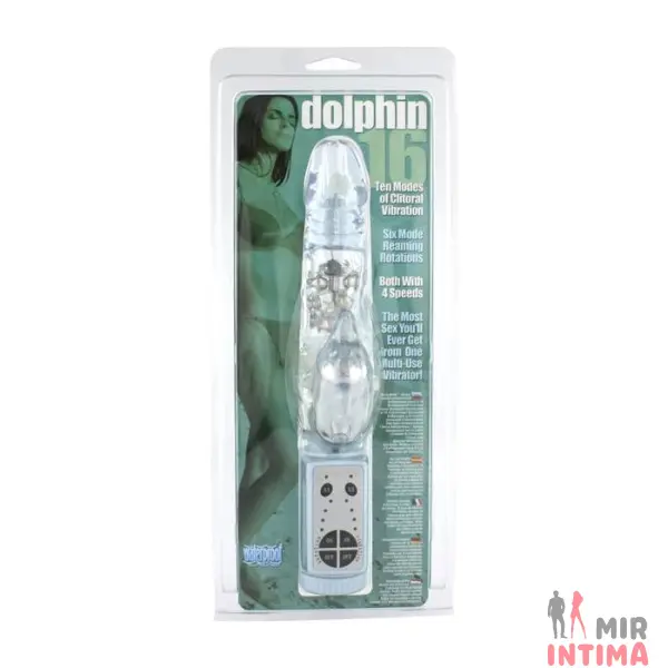 DEL8639-Компьютерный-(Rabbit)-женский-вибратор - 1 Компьютерный-(Rabbit)-женский-вибратор-Мультифункциональный вибратор Dolphin Pearl, 14x4 см - 1